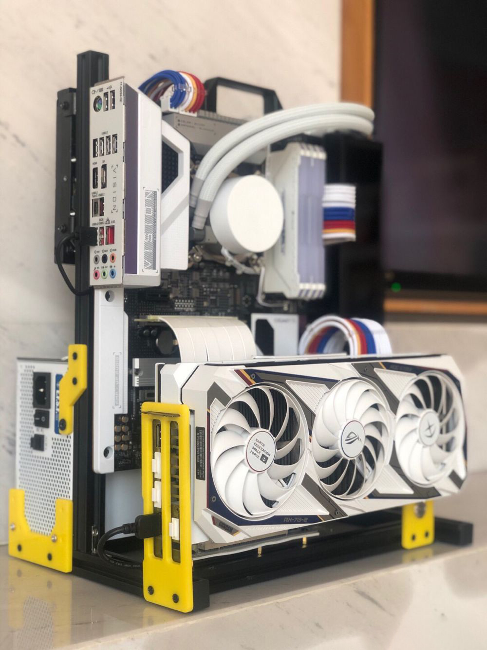Aluminum Open Frame Test Bench Water Cooling - ATX EATX PC 테스트 벤치 손잡이